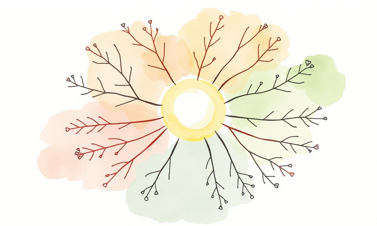 Illustration zur Lerntechnik Mindmaps